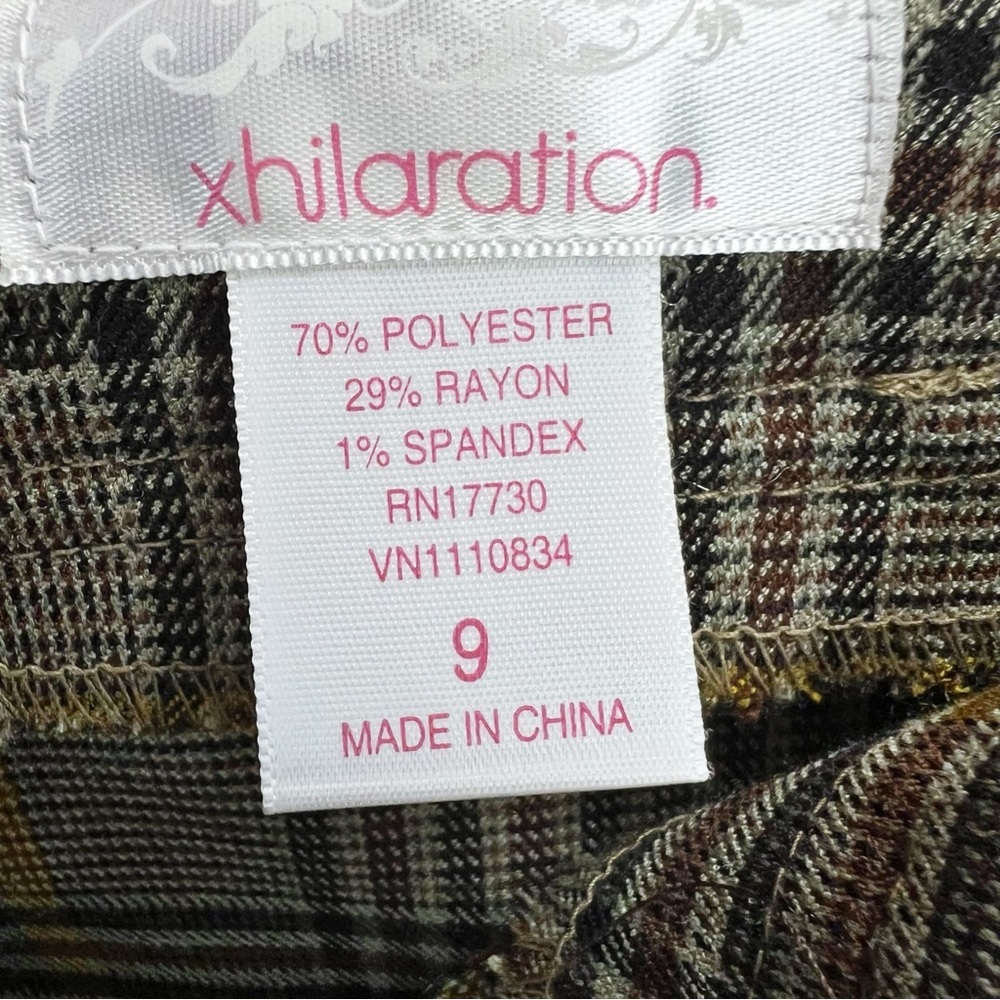 Xhilaration Y2K Mini Skirt Size 9 Plaid Pleated Retro Academia School Girl - Picture 5 of 7